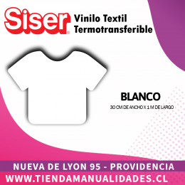 16 _Vinilo Textil SISER / WHITE - BLANCO ( 30 CM X 1 M )