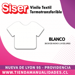 25 _Vinilo Textil SISER / WHITE ( 38 CM X 1 M )