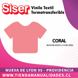 23 _Vinilo Textil SISER / CORAL ( 38 CM X 1 M )