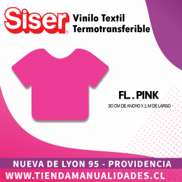 10 _Vinilo Textil SISER / FLUOR PINK ( 30 CM X 1 M )