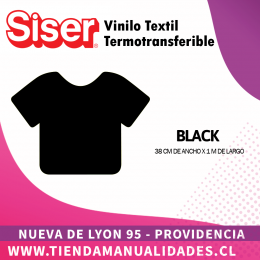 27 _Vinilo Textil SISER / BLACK ( 38 CM X 1 M )