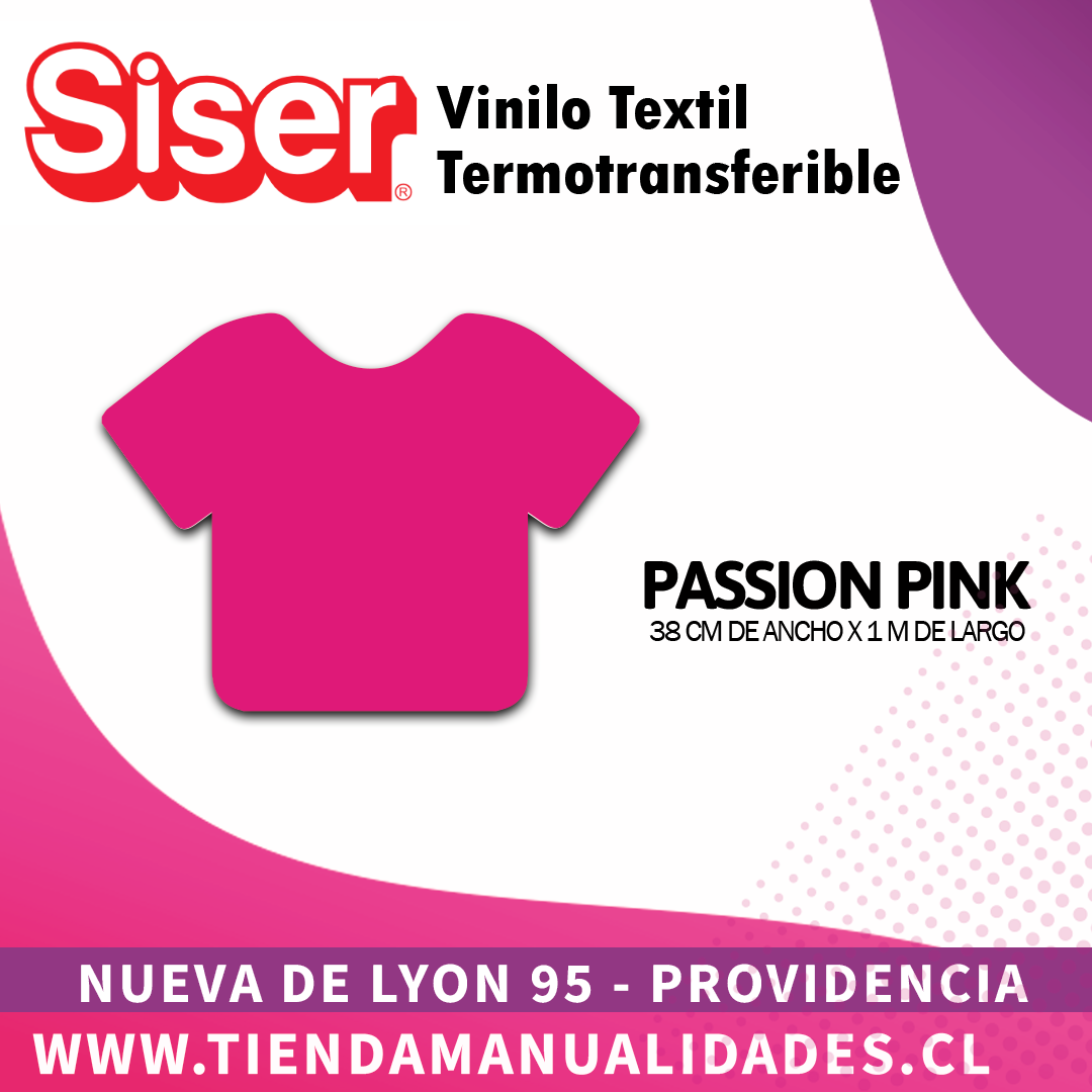 26 _Vinilo Textil SISER / PASSION PINK ( 38 CM X 1 M )