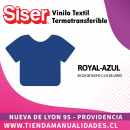 17 _Vinilo Textil SISER / ROYAL - AZUL ( 30 CM X 1 M )