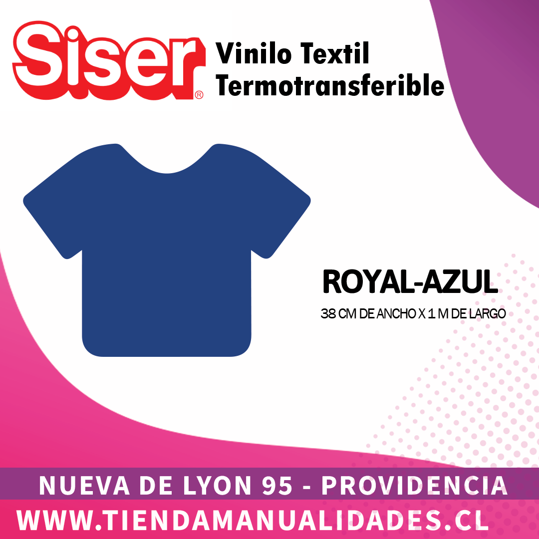 13 _Vinilo Textil SISER / ROYAL- AZUL ( 38 CM X 1 M )