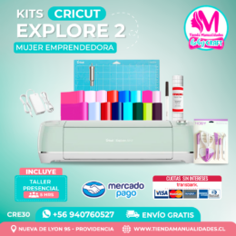 CRE30 Plotter Cricut Explore Air2 – Taller presencial – Envío gratis – Entrega inmediata