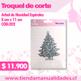 TH-03 - COD 202- Troquel Arbol de Navidad Espirales HOBY -ENTREGA INMEDIATA
