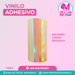VA20 Vinilo Adhesivo Arcoíris Crema 100x30cm