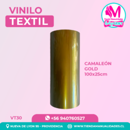 VT40 Vinilo Textil Camaleón Gold 100x25cm