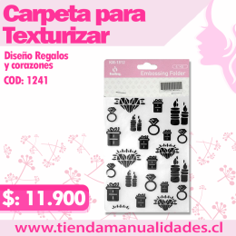 MTT-12 - Texturizados Corazones Regalos y Velas  / Carpetas de Repujado -ENTREGA INMEDIATA