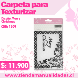 MTT-19 - Texturizados Merry Christmas / Carpetas de Repujado -ENTREGA INMEDIATA