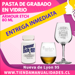 0001_ Pasta grabado vidrio profesional Armour Etch - 80 gramos-Entrega Inmediata