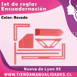 Set de reglas para encuadernar ROSADA - Entrega Inmediata