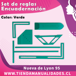 Set de reglas para encuadernar VERDE - Entrega Inmediata