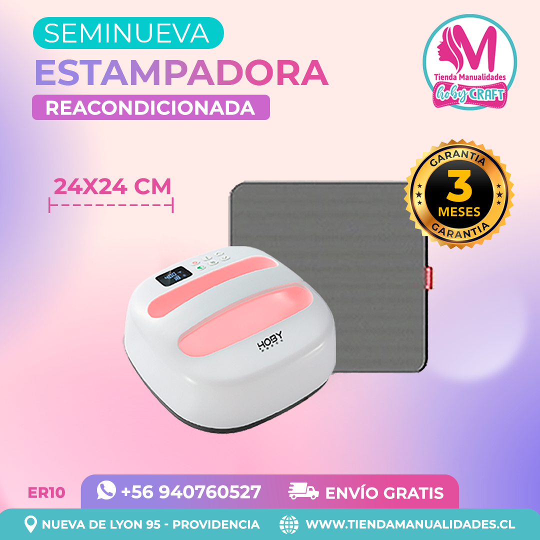 ER10 Estampadora plana 24x24 HobyPress Reacondicionado – Seminuevo - Imagen 2
