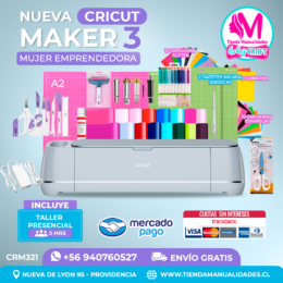 CRM325 Plotter Cricut Maker3 - Taller presencial – Envío gratis – Entrega inmediata