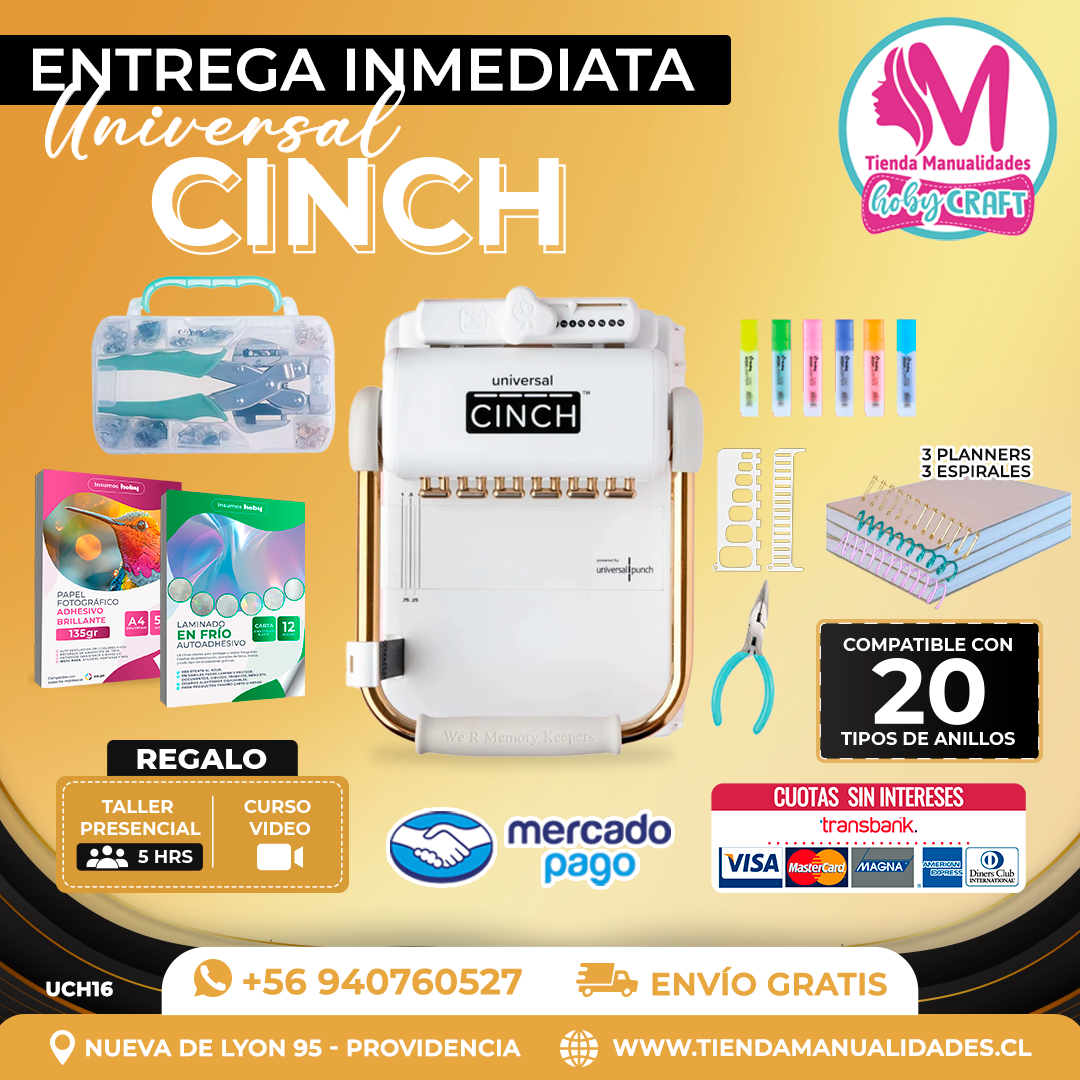 UCH16 Encuadernadora Universal Cinch - Entrega Inmediata