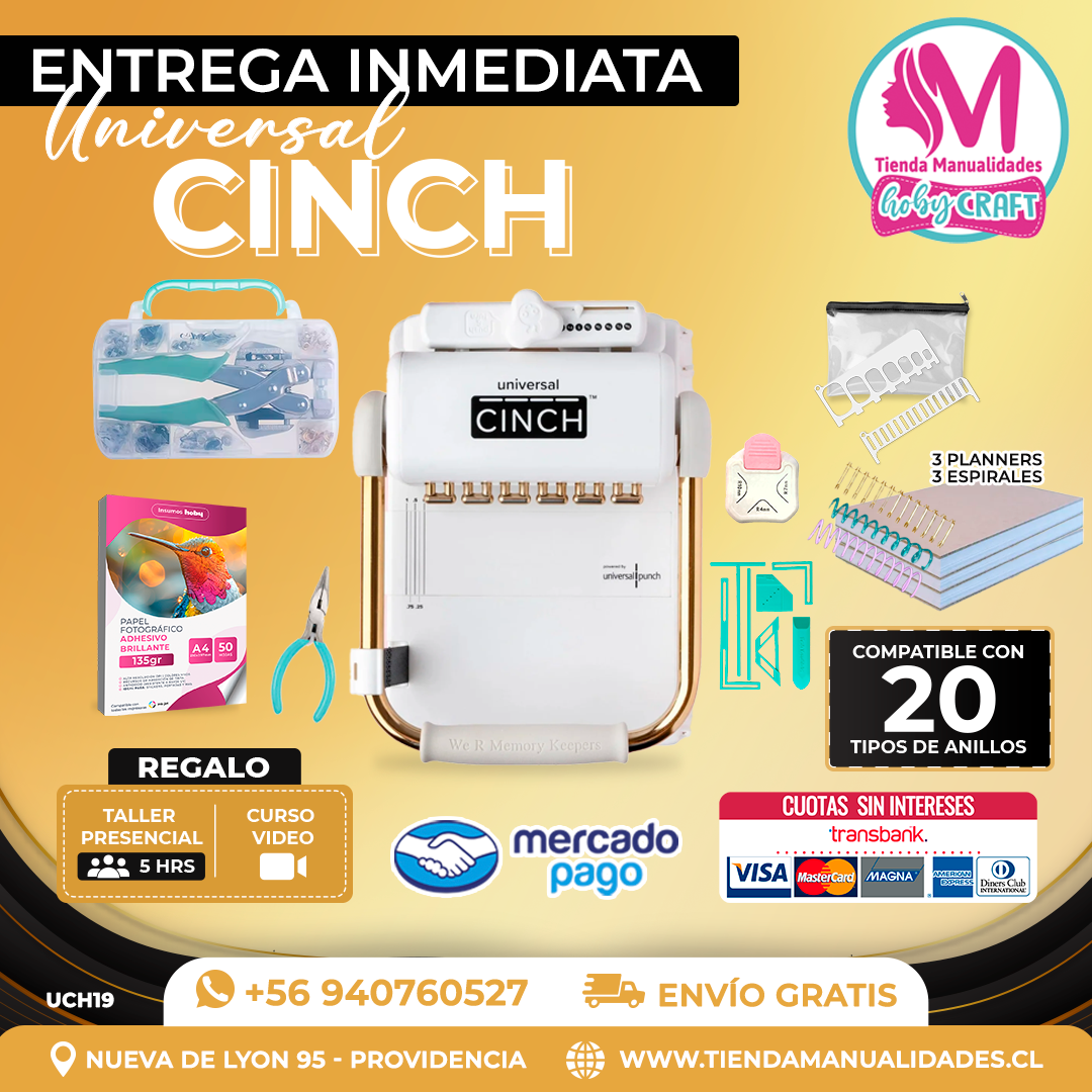 UCH19 Encuadernadora Universal Cinch - Entrega Inmediata