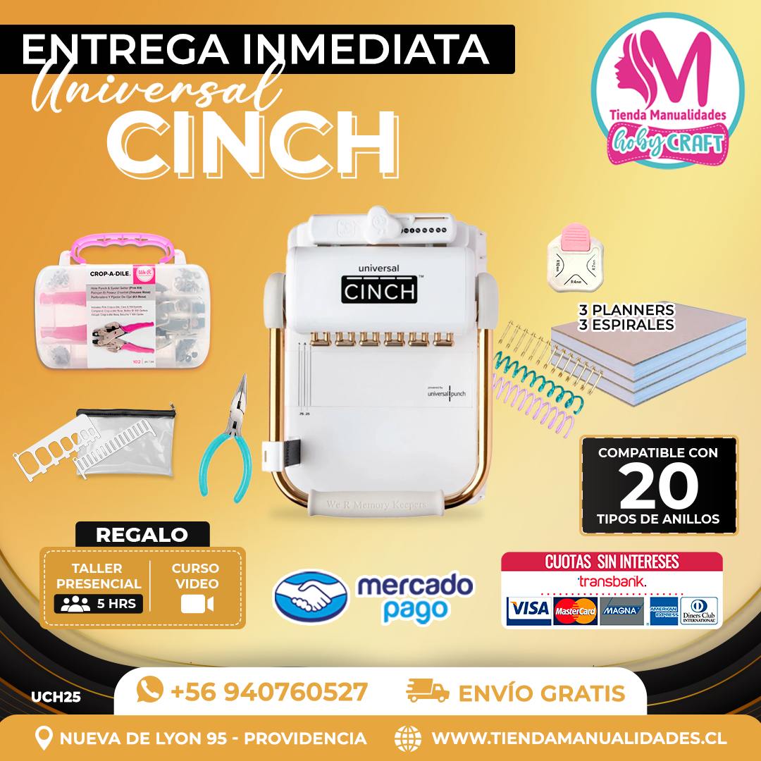 UCH25 Encuadernadora Universal Cinch - Entrega Inmediata