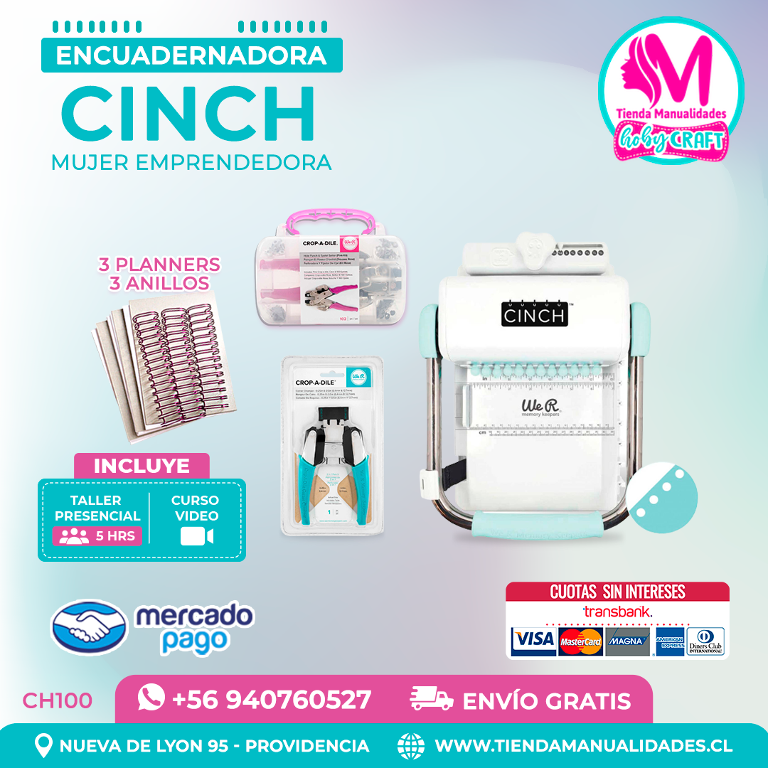 CH100 Cinch verde + Curso Video + Taller presencial - Envío Gratis - Entrega Inmediata