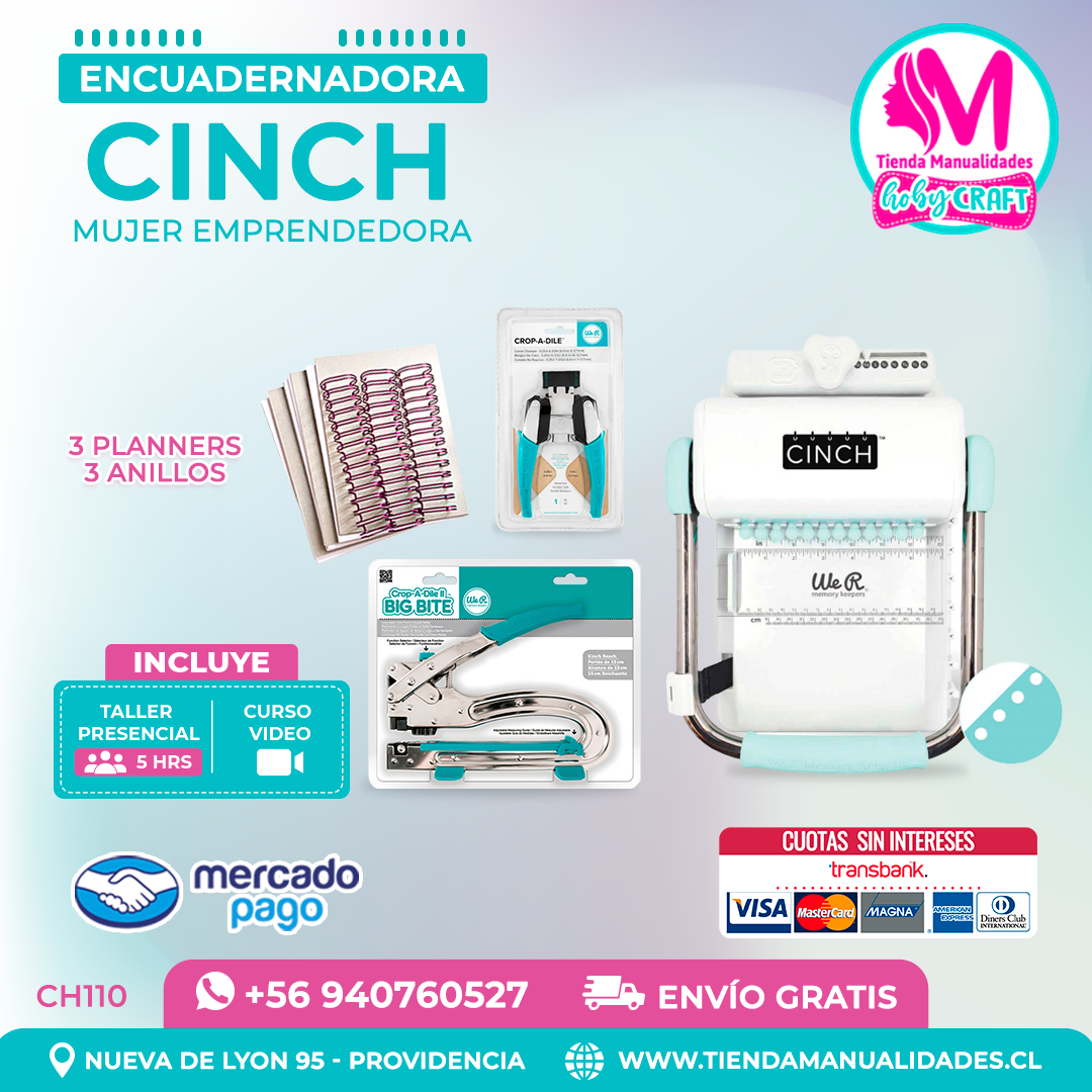 CH110 Cinch verde + Curso Video + Taller presencial - Envío Gratis - Entrega Inmediata