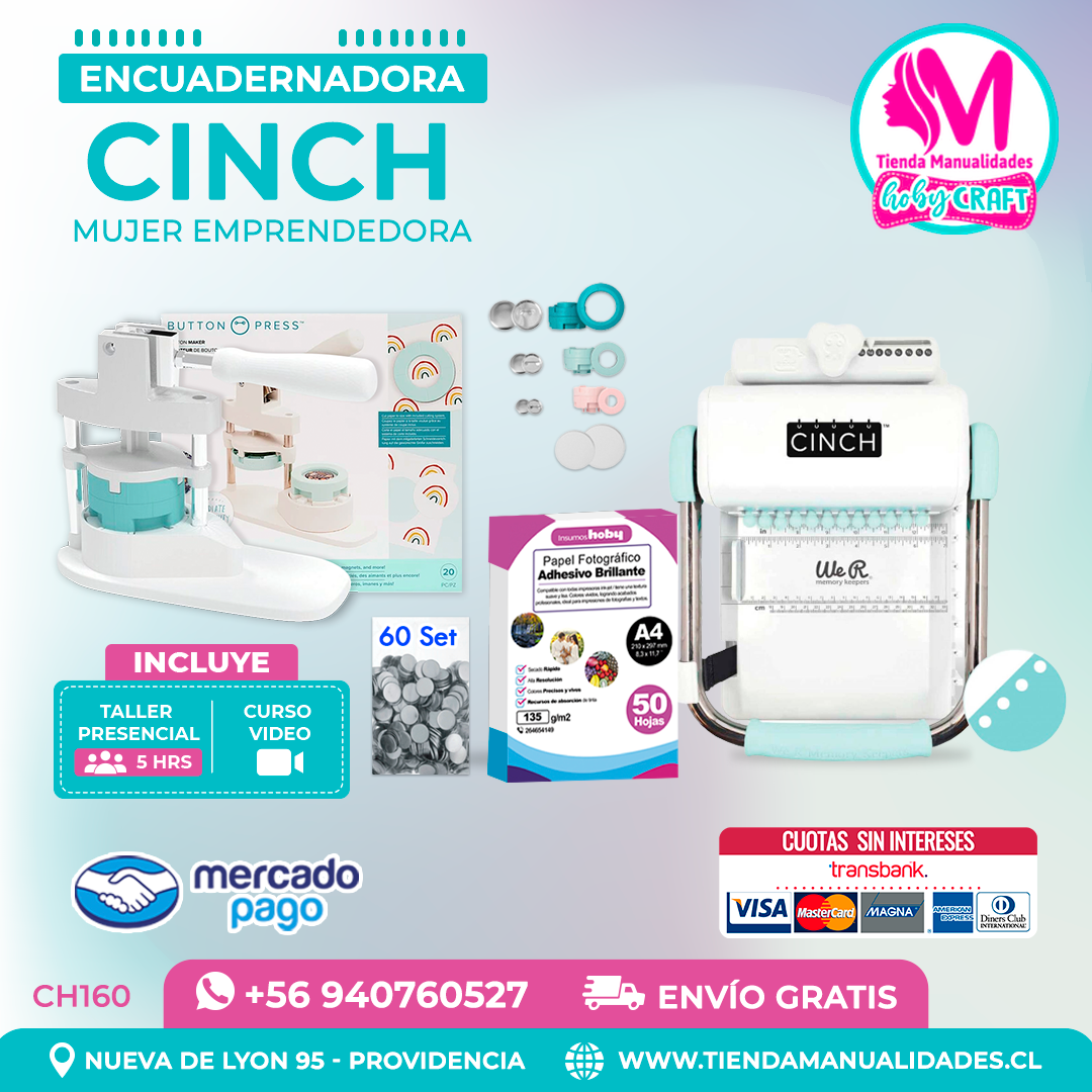 CH160 Cinch verde + Curso Video + Taller presencial - Envío Gratis - Entrega Inmediata