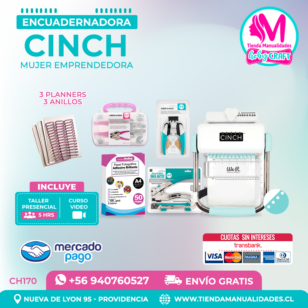 CH170 Cinch verde + Curso Video + Taller presencial - Envío Gratis - Entrega Inmediata