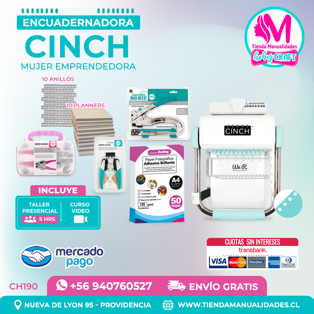 CH190 Cinch verde + Curso Video + Taller presencial - Envío Gratis - Entrega Inmediata