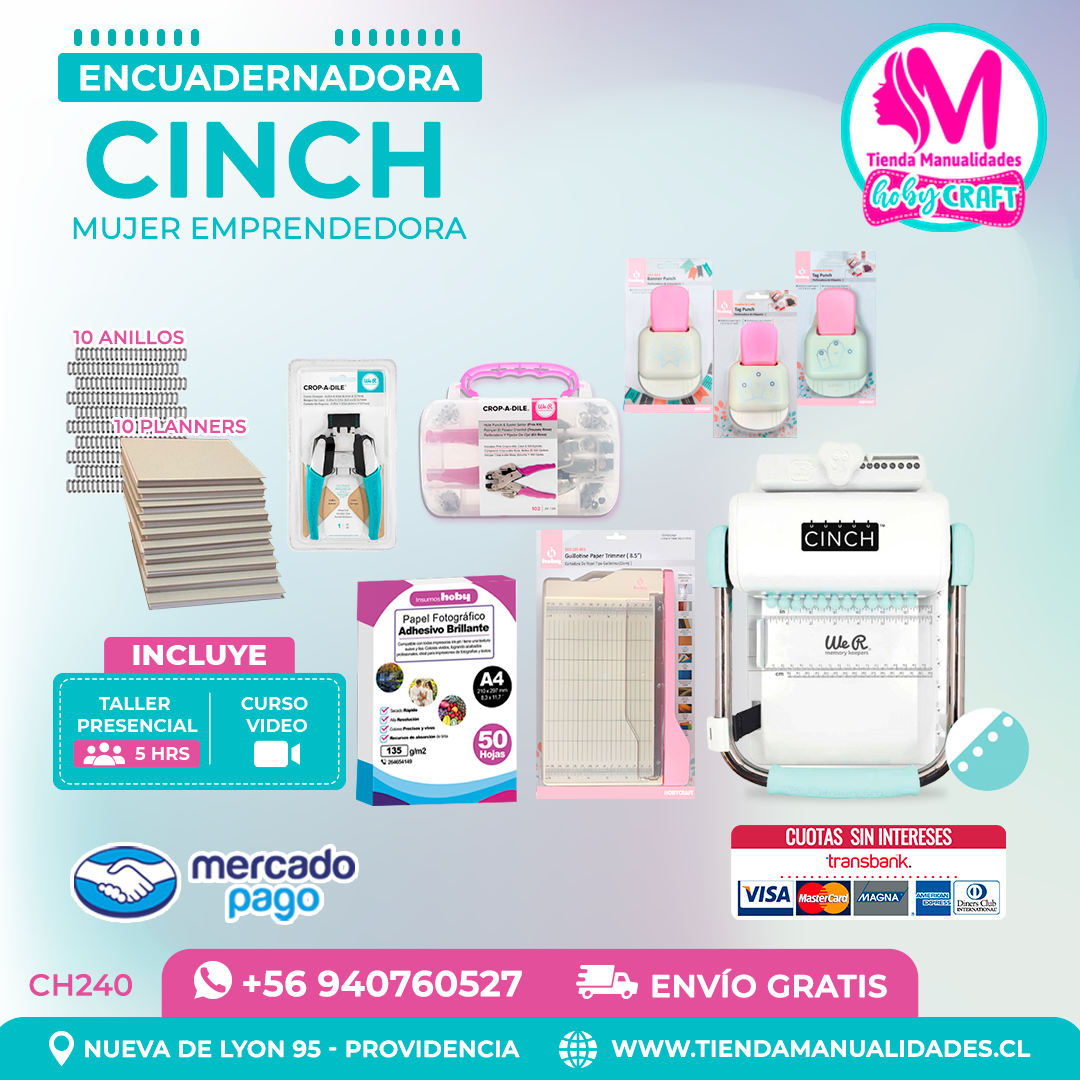 CH240 Cinch verde + Curso Video + Taller presencial - Envío Gratis - Entrega Inmediata