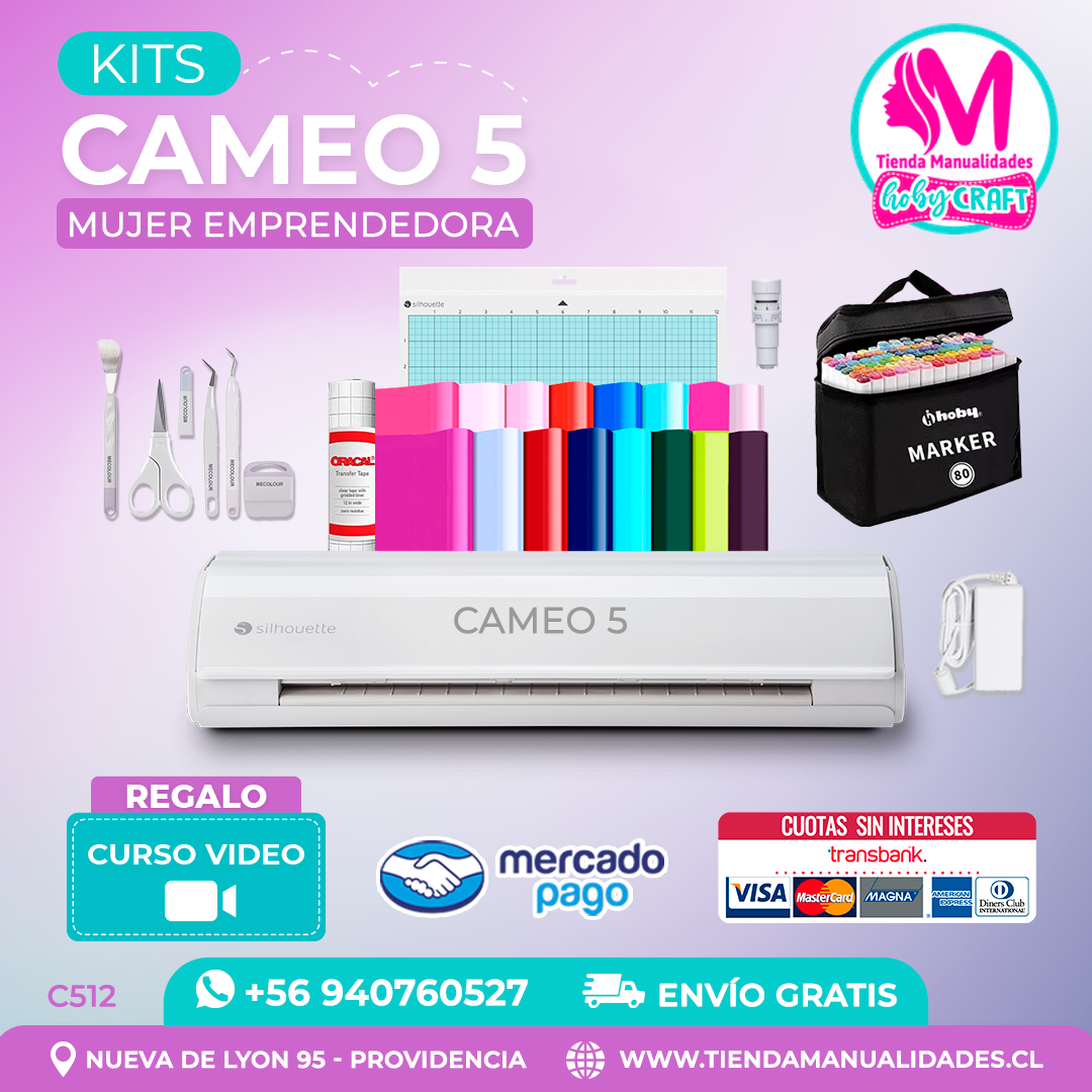 C512 Kit Silhouette Cameo 5 blanca + Envío gratis - Entrega inmediata