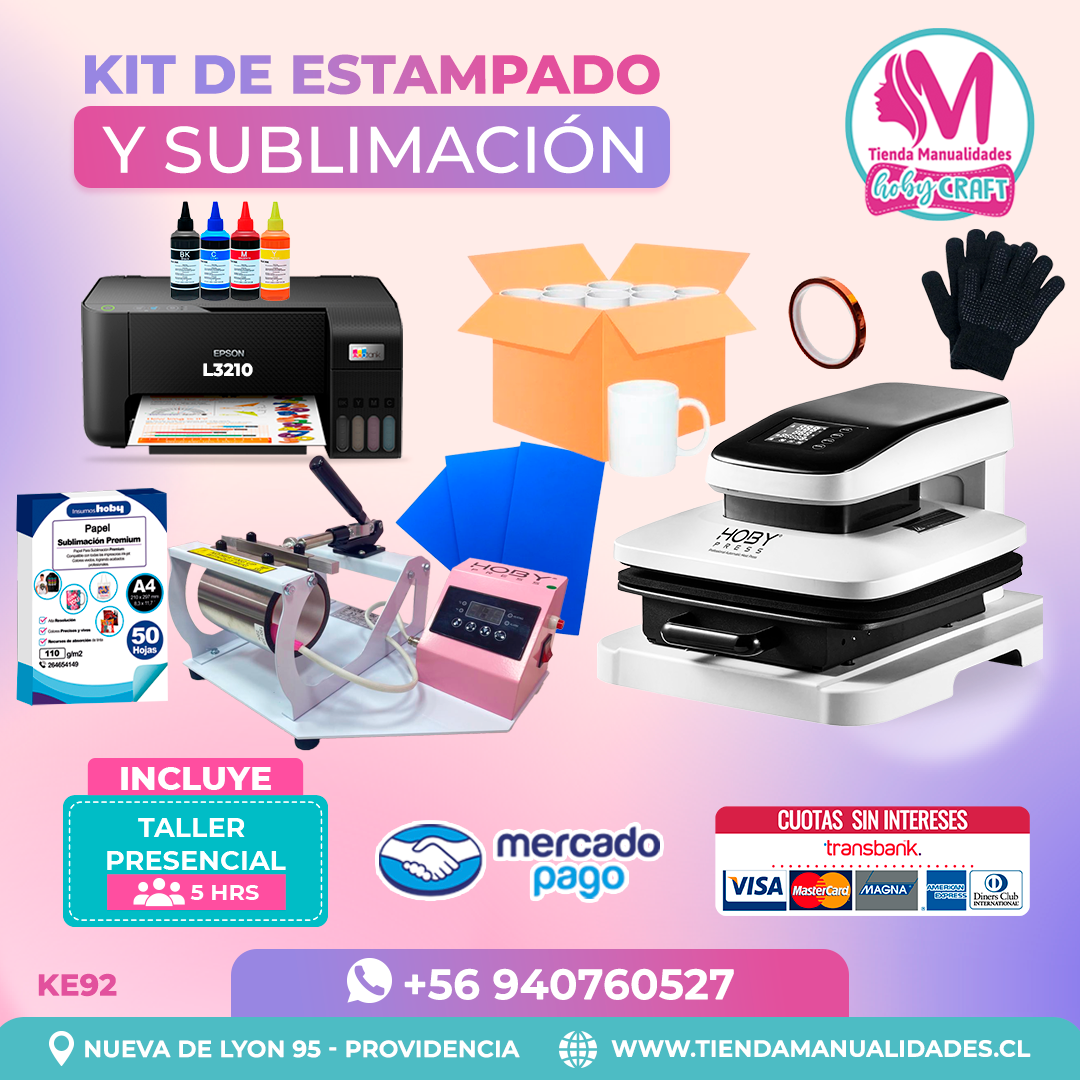 KE92 Kit Estampadora Automática 38x38cm HobyPress - Envío gratis