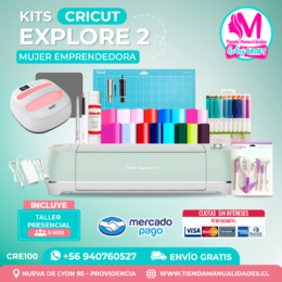 CRE100 Plotter Cricut Explore Air2 – Taller presencial – Envío gratis – Entrega inmediata
