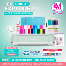 CRE40 Plotter Cricut Explore Air2 – Taller presencial – Envío gratis – Entrega inmediata