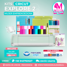 CRE60 Plotter Cricut Explore Air2 – Taller presencial – Envío gratis – Entrega inmediata