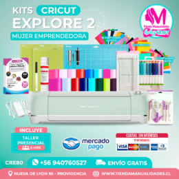 CRE80 Plotter Cricut Explore Air2 – Taller presencial – Envío gratis – Entrega inmediata