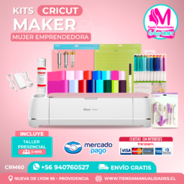 CRM60 Plotter Cricut Maker2 – Taller presencial – Envío gratis – Entrega inmediata