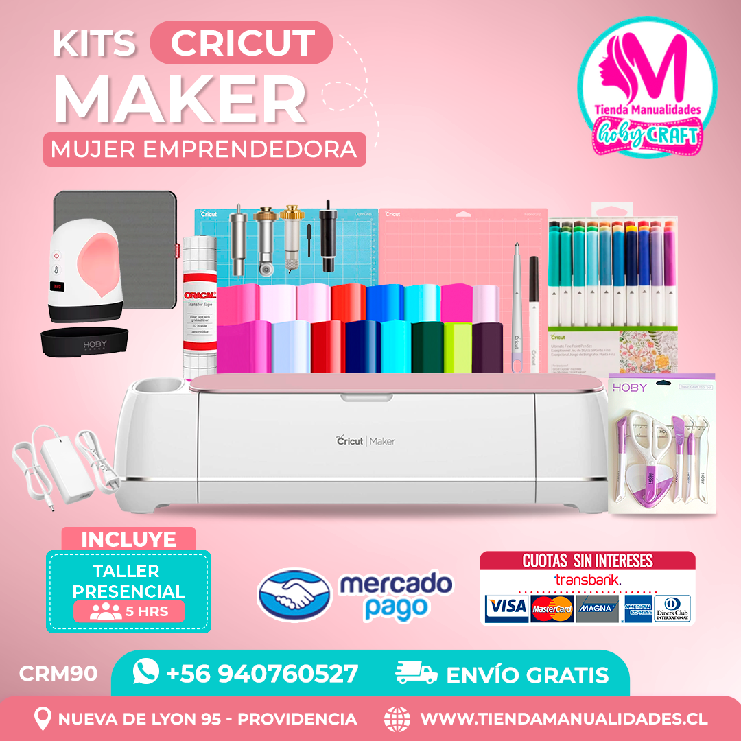 CRM90 Plotter Cricut Maker2 – Taller presencial – Envío gratis – Entrega inmediata