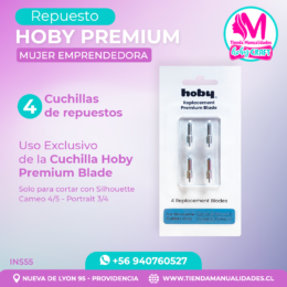 INS55 Repuesto de Cuchilla Premium Hoby (1mm) Para Cameo 4/5 Portrait 3/4 Y Cameo 4 Plus