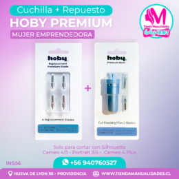 INS56 Cuchilla + Repuesto Premium Hoby (1mm) Para Cameo 4/5 Portrait 3/4 Y Cameo 4 Plus