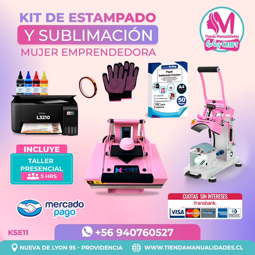 KSE11 Kit Sublimación y Estampado - Entrega Inmediata