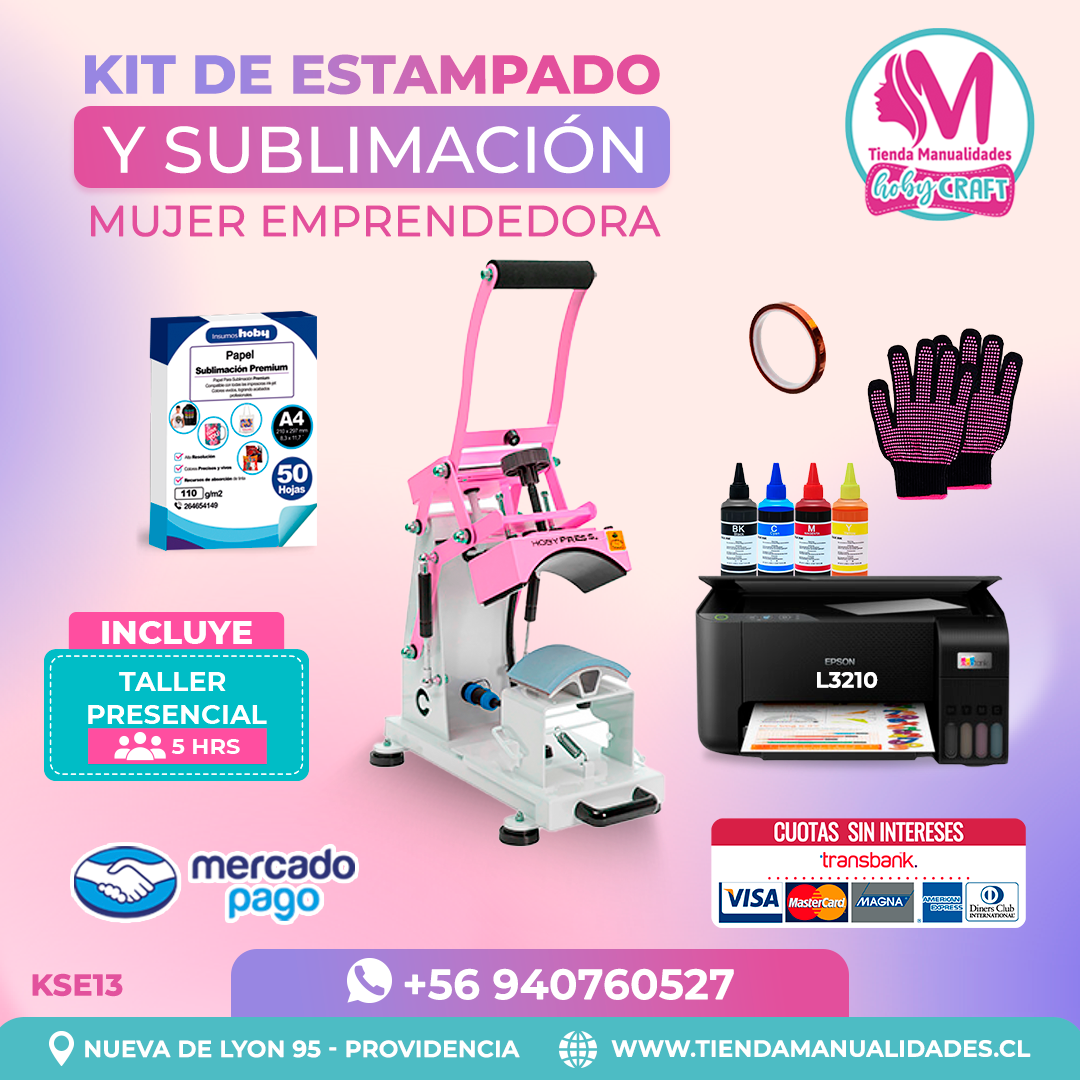 KSE13 Kit Sublimación y Estampado - Entrega Inmediata