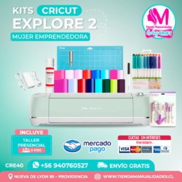 CRE40 Plotter Cricut Explore Air2 – Taller presencial – Envío gratis – Entrega inmediata