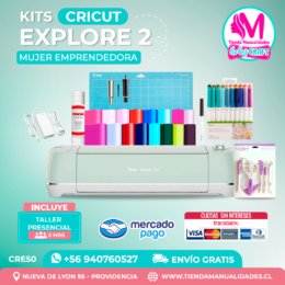 CRE50 Plotter Cricut Explore Air2 – Taller presencial – Envío gratis – Entrega inmediata