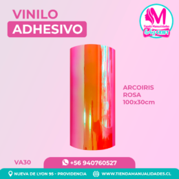 VA30 Vinilo Adhesivo Arcoíris Rosa 100x30cm