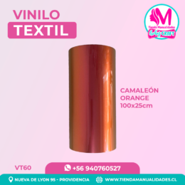 VT60 Vinilo Textil Camaleón Orange 100x25cm