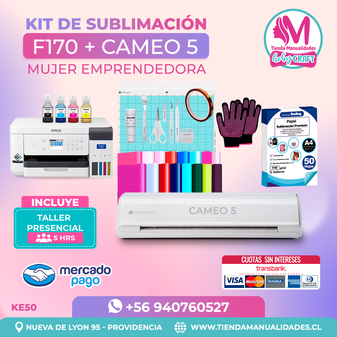 KE50 Impresora de Sublimación Epson SureColor F170 + Cameo 5