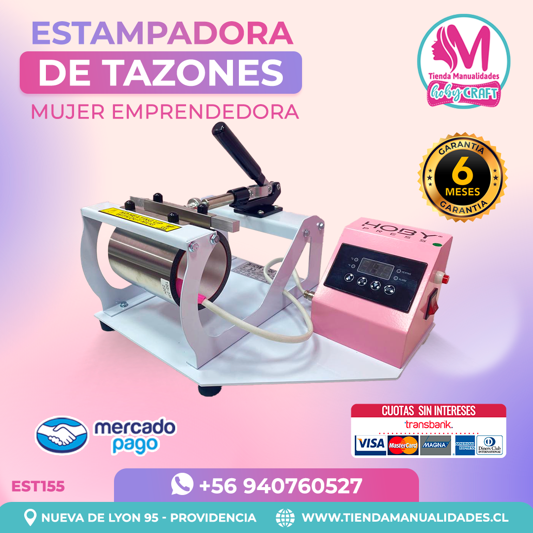EST155 Estampadora de tazas HobyPress - Envío gratis