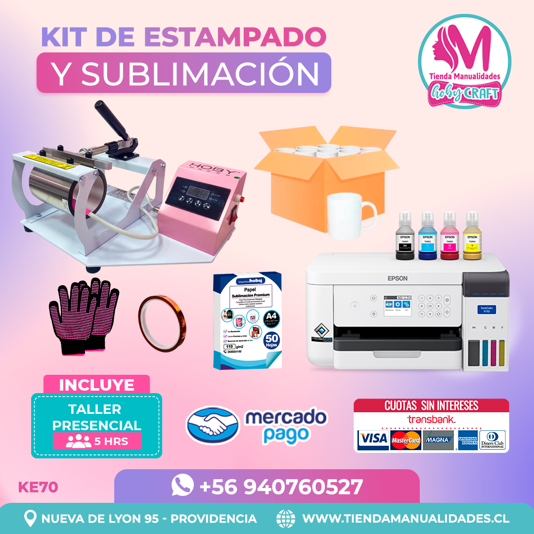 KE70 Kit Estampadora de tazas HobyPress - Envío gratis