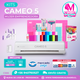 C566 Kit Silhouette Cameo 5 blanca + Taller presencial + Envío gratis - Entrega inmediata
