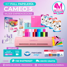 C5105 Kit Full Papelería Cameo 5 rosada + Envío gratis - Entrega inmediata