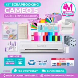C5160 Kit Scrabooking Cameo 5 blanca + Envío gratis - Entrega inmediata